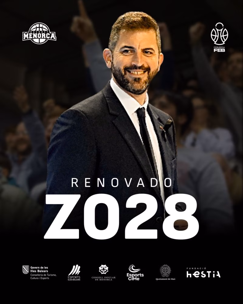 Javier Zamora renueva con el Hestia Menorca por tres temporadas