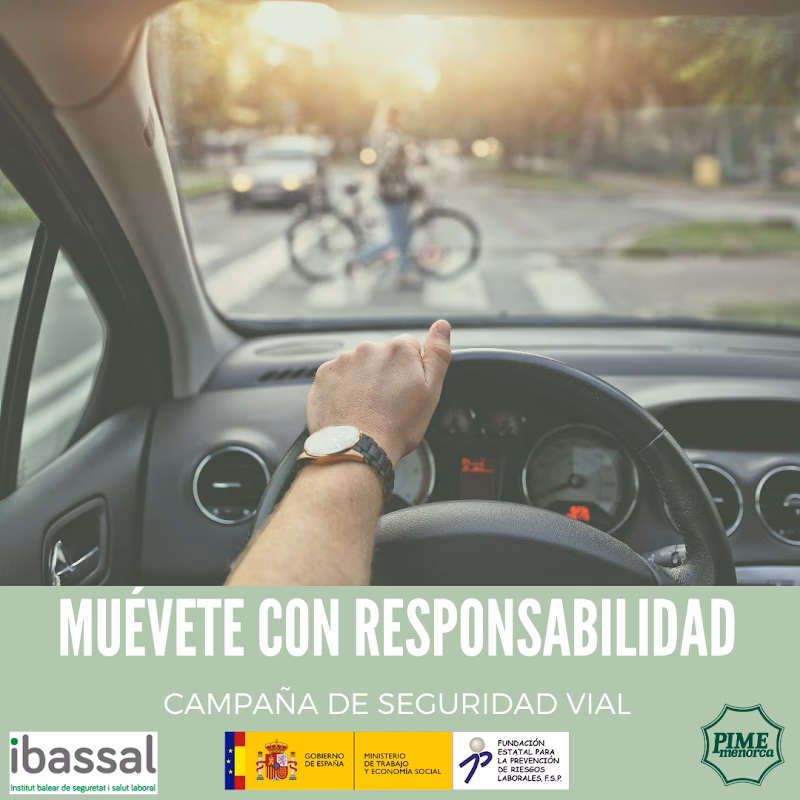PIME Menorca relanza la campaña #MuéveteConResponsabilidad en el Día Mundial de la Seguridad Vial