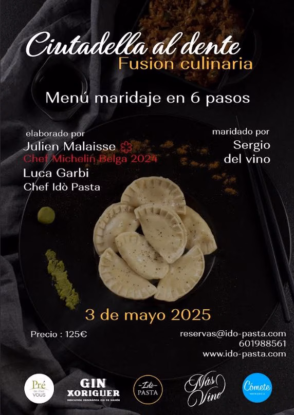 'Ciutadella al dente' fusionará cocina tradicional italiana, innovaciones belgas y productos de Menorca