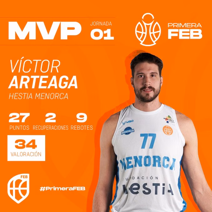 Víctor Arteaga se anota el primer MVP de la temporada de la liga