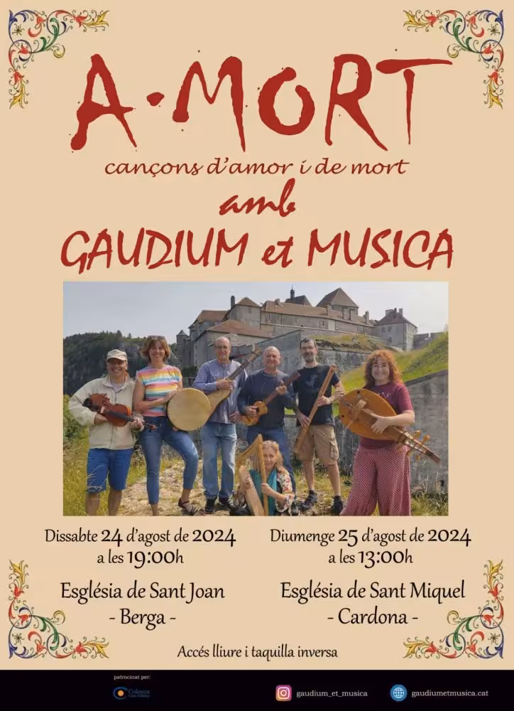 El grupo menorquín Gaudium et Musica actuará en Berga y Cardona este fin de semana